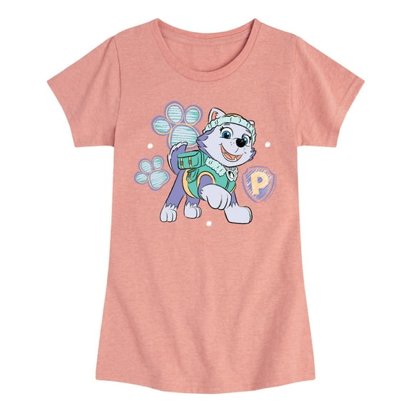 Paw Patrol - Everest Sketch - Toddler & Youth Girls Short Sleeve Graphic T-Shirt