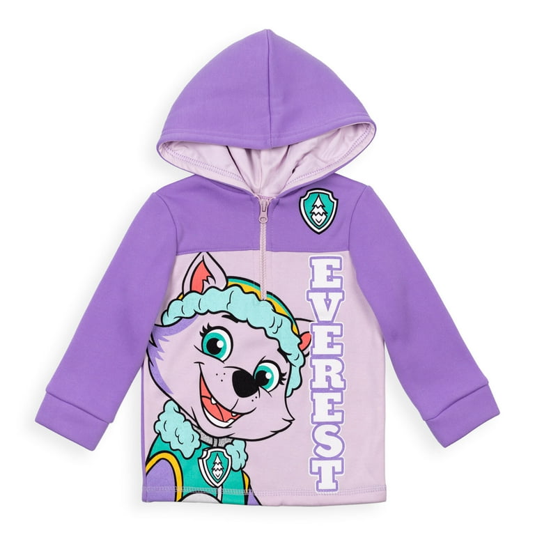Paw Patrol Everest Toddler Girls Fleece Half Zip Hoodie Toddler to