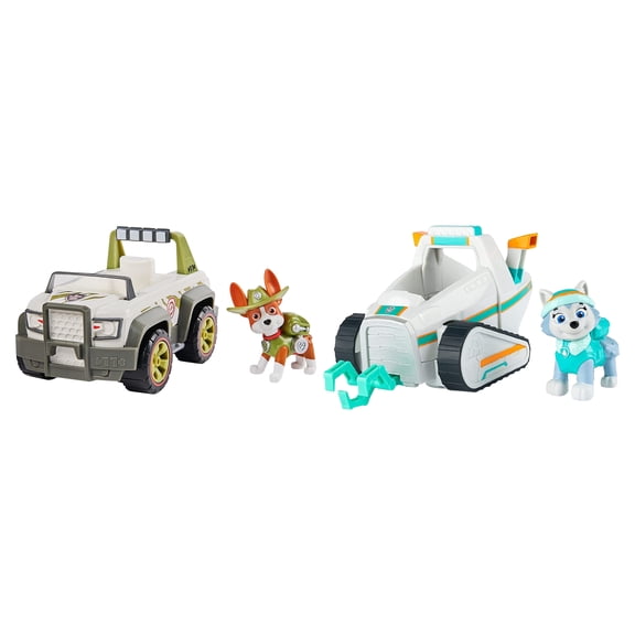 Paw Patrol Everest's Rescue Snowmobile & Paw Patrol, Jungle Rescue, Trackers Jungle Cruiser, Vehicle & Figure