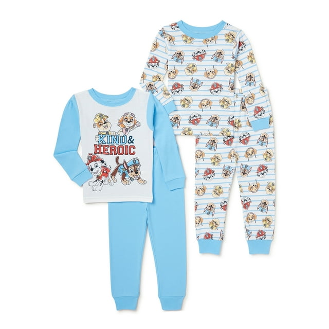 Paw Patrol Exclusive Toddler 4-Piece Cotton Pajama Set, Sizes 2T-5T
