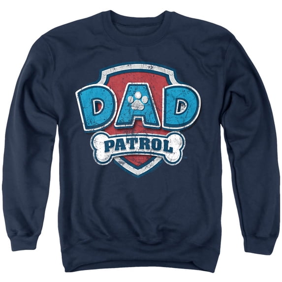 Paw Patrol Father's Day Dad Patrol Unisex Adult Crewneck Sweatshirt, Navy, 5X-Large