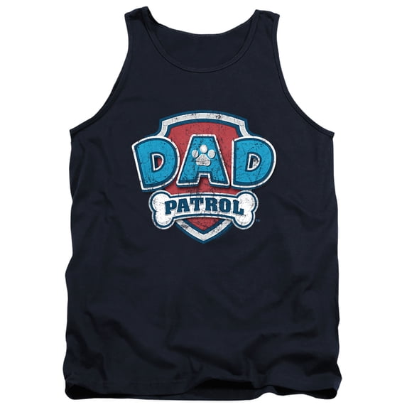 Paw Patrol Father's Day Dad Patrol Unisex Adult Tank Top, Navy, Small