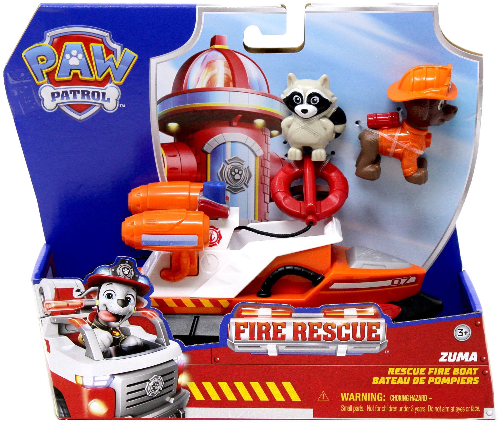 Paw Patrol Fire Rescue Zuma Rescue Fire Boat Vehicle & Figure