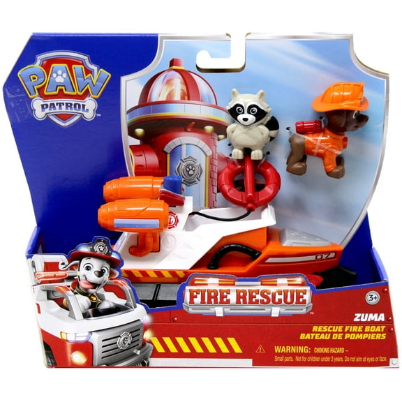 Paw Patrol Fire Rescue Zuma Rescue Fire Boat Vehicle & Figure
