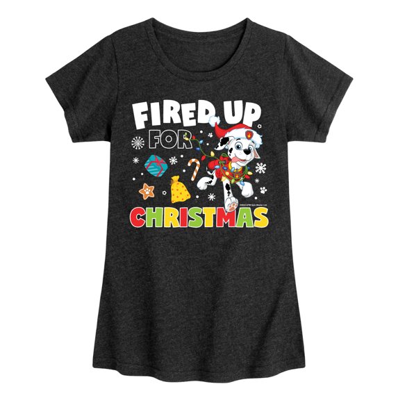 Paw Patrol - Fired Up For Christmas Fitted Short Sleeve Graphic T-Shirt
