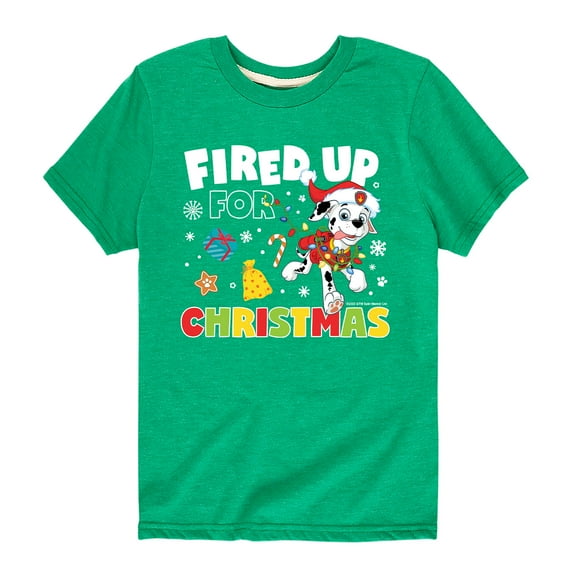 Paw Patrol - Fired Up For Christmas - Toddler And Youth Short Sleeve Graphic T-Shirt
