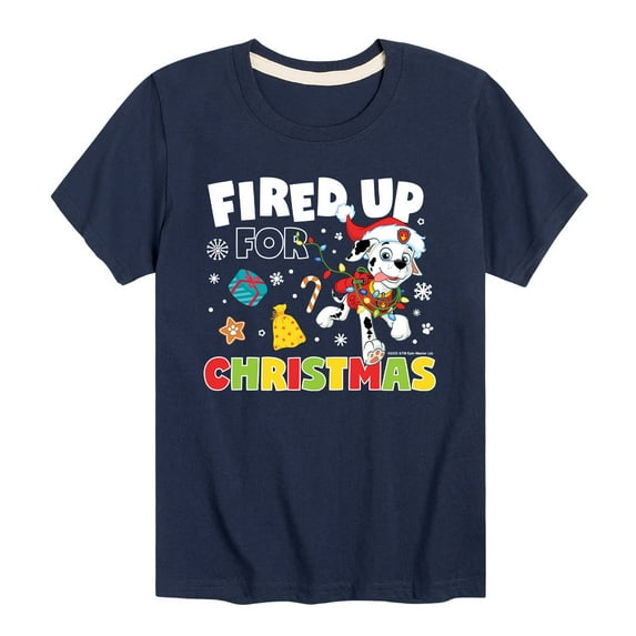 Paw Patrol - Fired Up For Christmas - Toddler And Youth Short Sleeve Graphic T-Shirt