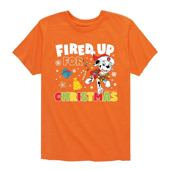 Paw Patrol - Fired Up For Christmas - Toddler And Youth Short Sleeve Graphic T-Shirt