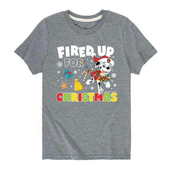 Paw Patrol - Fired Up For Christmas - Toddler And Youth Short Sleeve Graphic T-Shirt