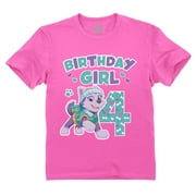Paw Patrol Four Birthday Shirt Paw Patrol 4 Year Birthday Shirt Girl