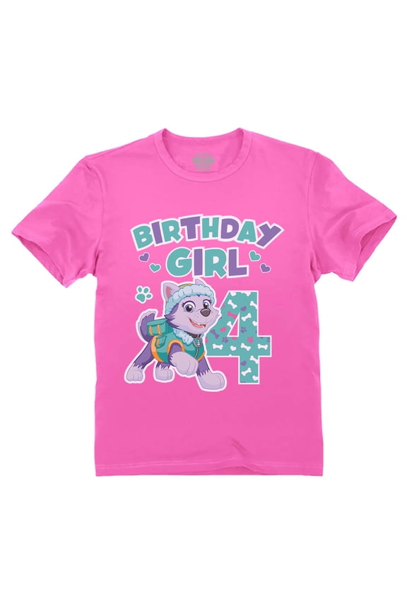 Paw Patrol Four Birthday Shirt Paw Patrol 4 Year Birthday Shirt Girl