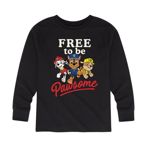 Paw Patrol - Free To Be Pawsome - Toddler And Youth Long Sleeve Graphic T-Shirt