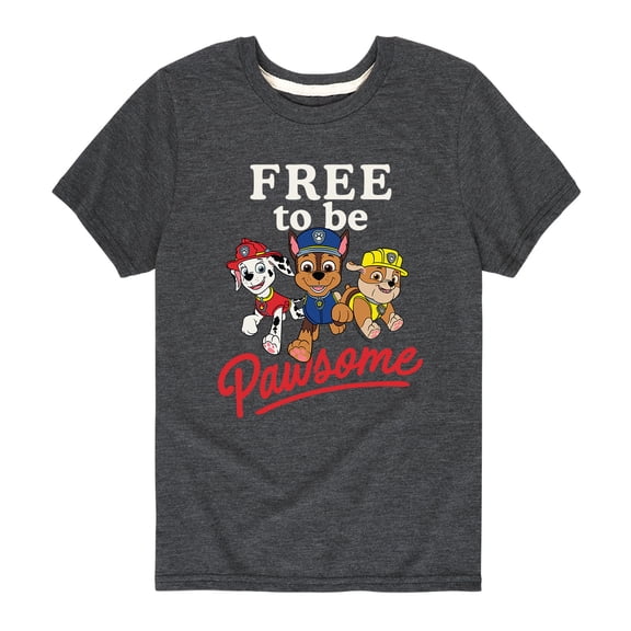 Paw Patrol - Free To Be Pawsome - Toddler And Youth Short Sleeve Graphic T-Shirt