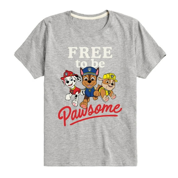 Paw Patrol - Free To Be Pawsome - Toddler And Youth Short Sleeve Graphic T-Shirt