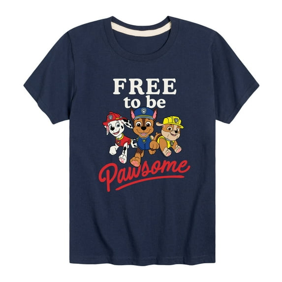 Paw Patrol - Free To Be Pawsome - Toddler And Youth Short Sleeve Graphic T-Shirt