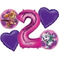 thumbnail image 1 of Paw Patrol Girl Balloon Bouquet 2nd Birthday 5 pcs - Party Supplies, 1 of 5
