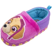 Paw Patrol Girl's Skye and Everest A-Line Plush Slipper, Toddler Size 5/6 to 11/12 (Pink Purple, Numeric_7)