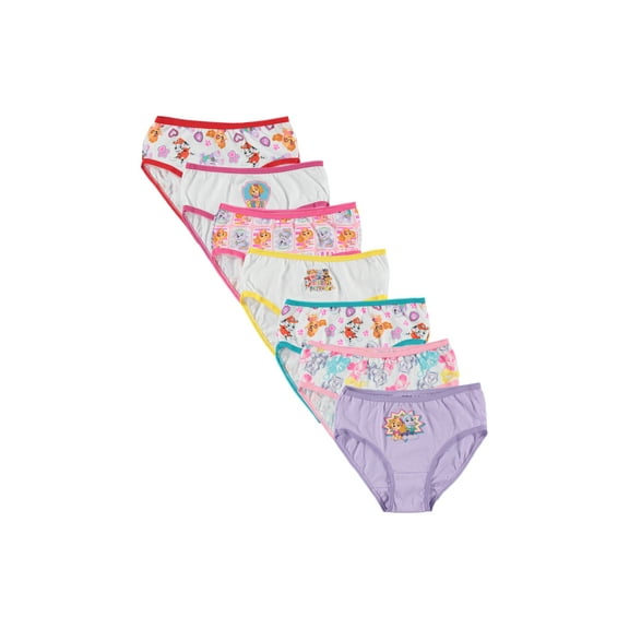 Paw Patrol Girls Underwear 7 Pack Briefs, Sizes 4-8