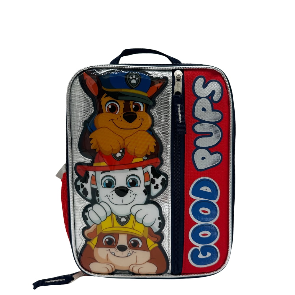 Nickelodeon Paw Patrol Good Pups Kids Insulated Reusable Lunch Bag with Mesh Water Bottle Pocket and Handle Walmart