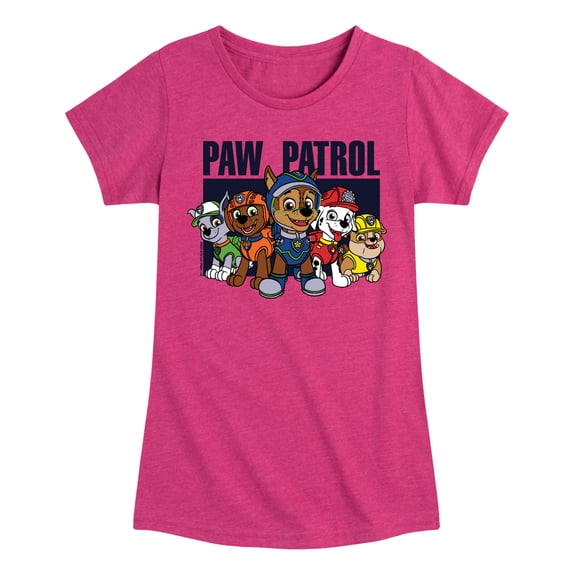 Paw Patrol - Group - Toddler Girls Fitted Short Sleeve Graphic T-Shirt