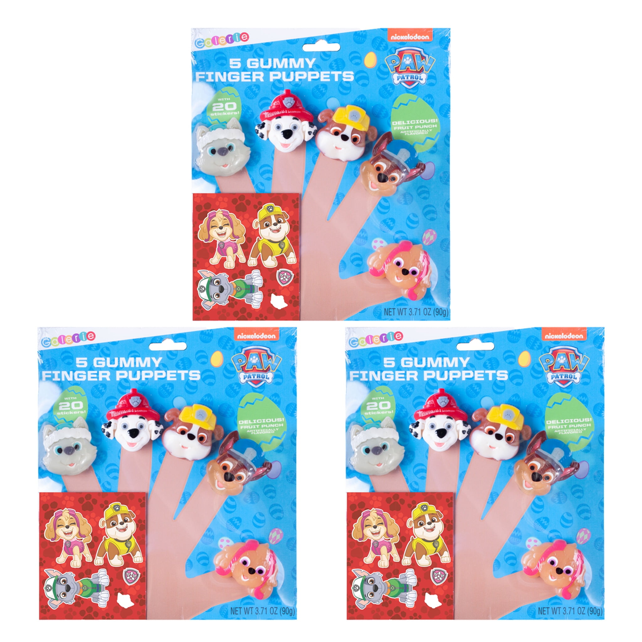 Paw Patrol Gummy Finger Puppets (Set of 3)