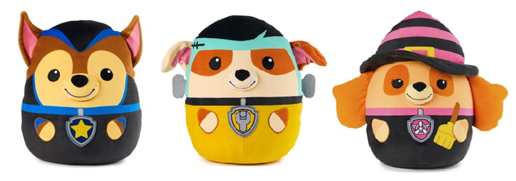 Paw Patrol Halloween 12 Inch Squisheen Plush Bundle, Chase, Rubble and Skye