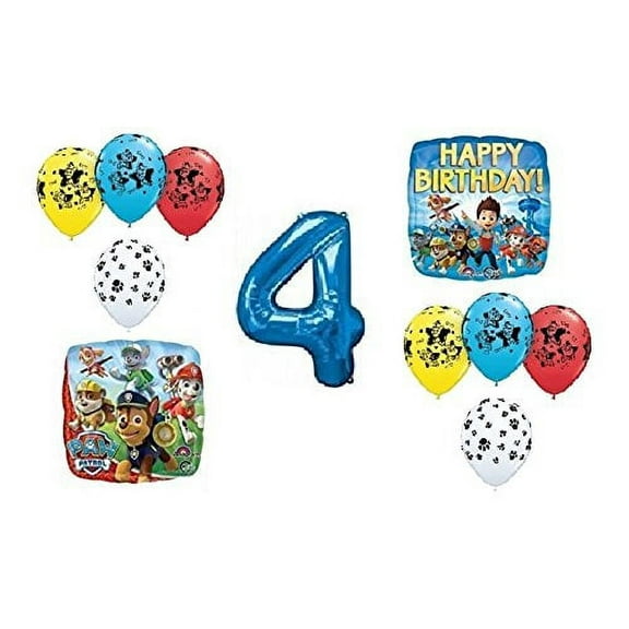 Paw Patrol Happy 4th Birthday Balloon Set