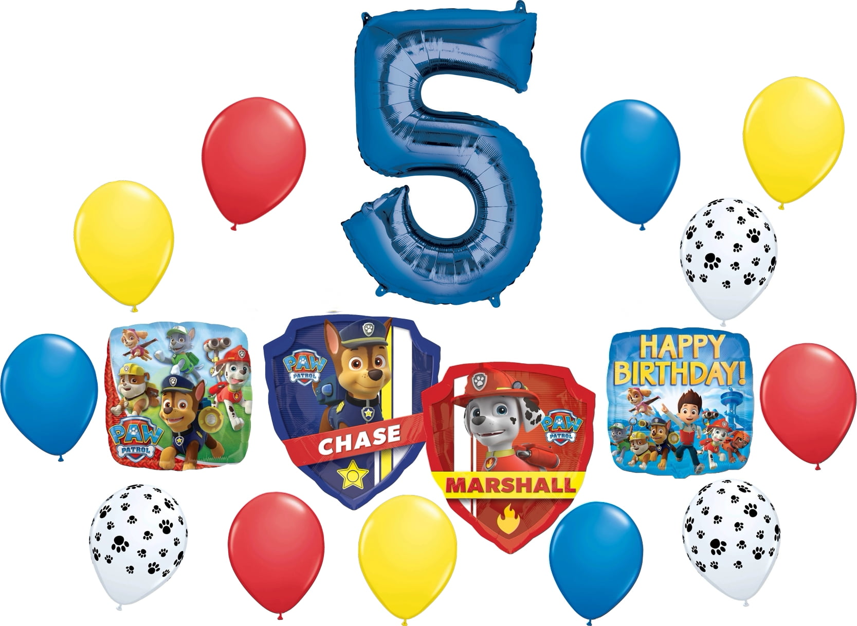 Paw Patrol Happy 5th Birthday Balloon Set by Anagram - Walmart.com