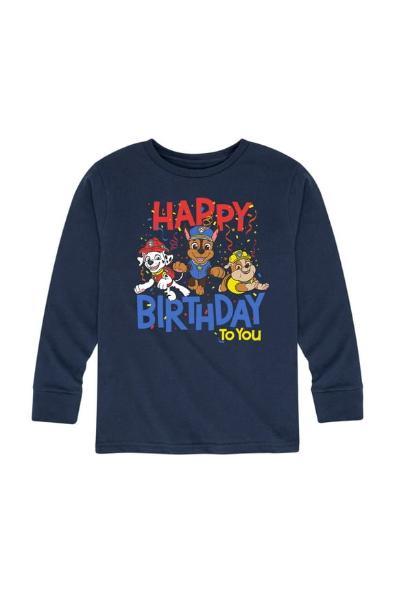 - Happy Birthday - Toddler And Youth Long Sleeve Graphic T-Shirt