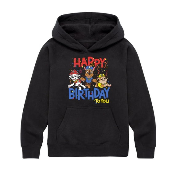 Paw Patrol - Happy Birthday - Toddler And Youth Pullover Hooded Fleece Sweatshirt