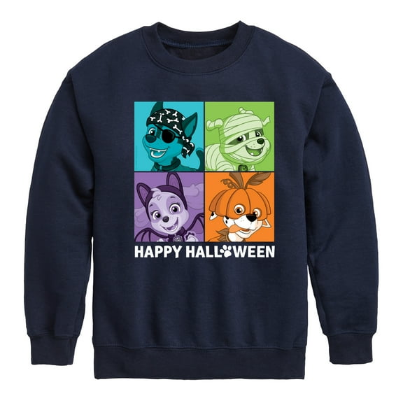 Paw Patrol - Happy Halloween Character Grid - Toddler And Youth Crewneck Fleece Sweatshirt