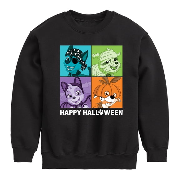 Paw Patrol - Happy Halloween Character Grid - Toddler And Youth Crewneck Fleece Sweatshirt