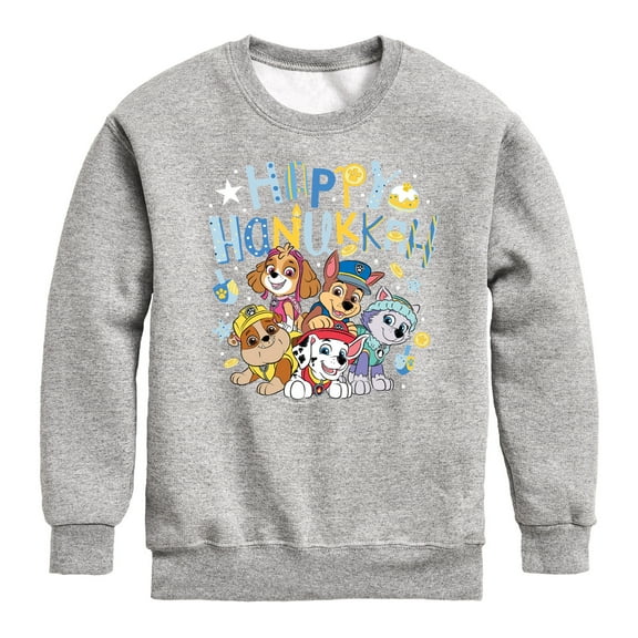 Paw Patrol - Happy Hanukkah - Toddler And Youth Crewneck Fleece Sweatshirt