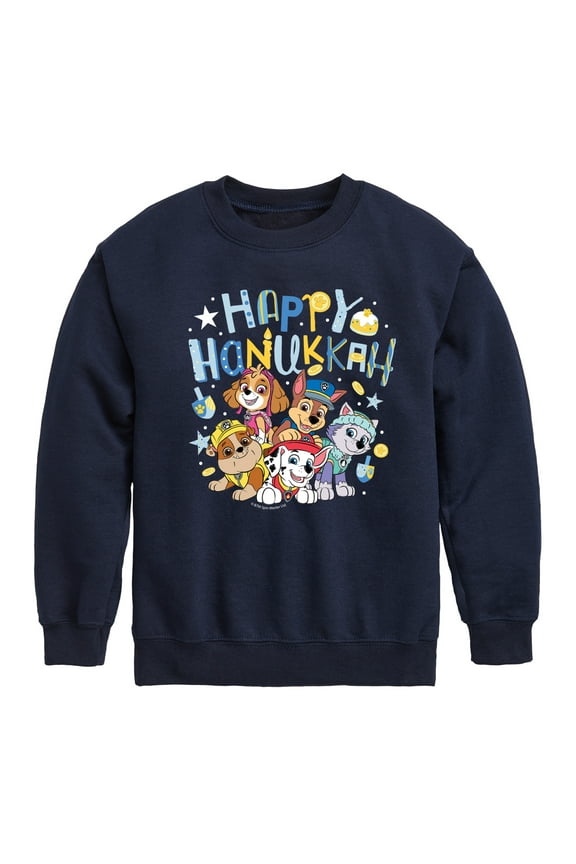- Happy Hanukkah - Toddler And Youth Crewneck Fleece Sweatshirt