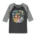thumbnail image 1 of Paw Patrol - Happy Hanukkah - Toddler And Youth Raglan Graphic T-Shirt, 1 of 5
