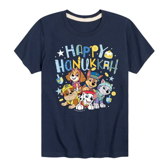 Paw Patrol - Happy Hanukkah - Toddler And Youth Short Sleeve Graphic T-Shirt