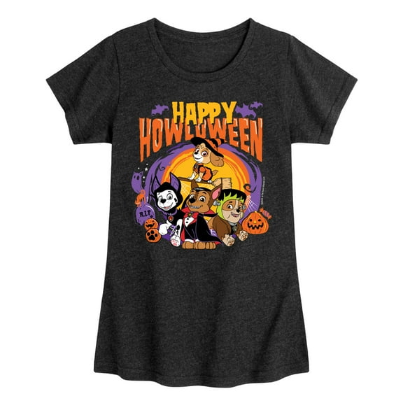 Paw Patrol - Happy Howloween Costumes - Toddler And Youth Girls Fitted Short Sleeve T-Shirt