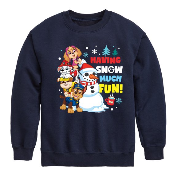 Paw Patrol - Having Snow Much Fun - Toddler And Youth Crewneck Fleece Sweatshirt