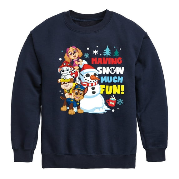 Paw Patrol - Having Snow Much Fun - Toddler And Youth Crewneck Fleece Sweatshirt
