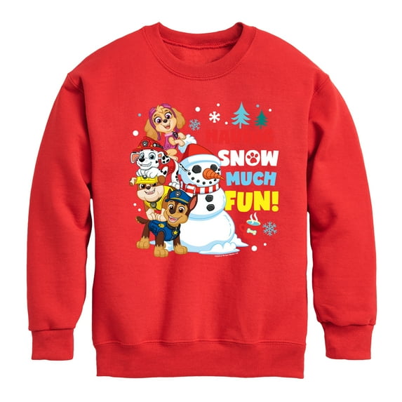Paw Patrol - Having Snow Much Fun - Toddler And Youth Crewneck Fleece Sweatshirt