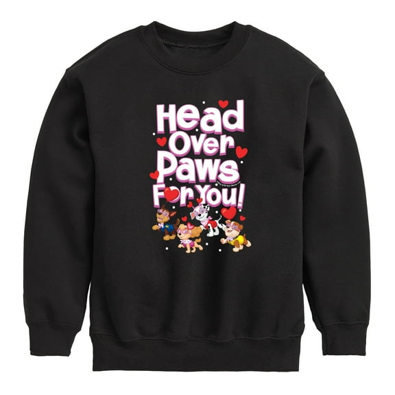 Paw Patrol - Head Over Paws For You - Toddler And Youth Crewneck Fleece Sweatshirt