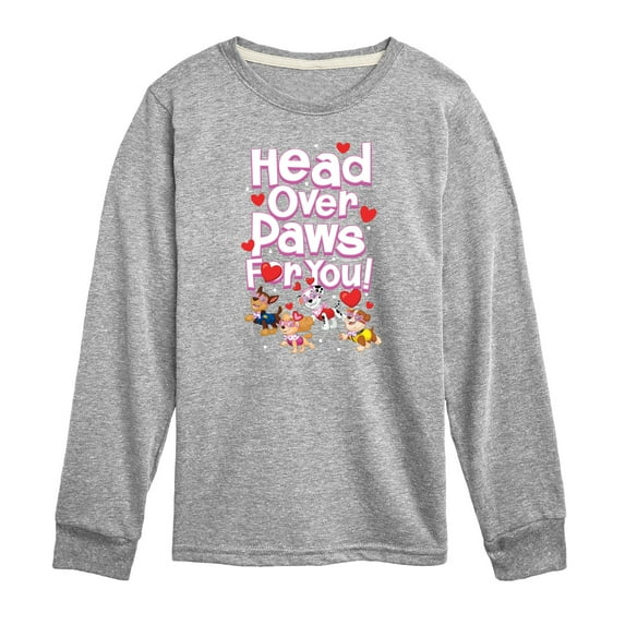 Paw Patrol - Head Over Paws For You - Toddler And Youth Long Sleeve Graphic T-Shirt