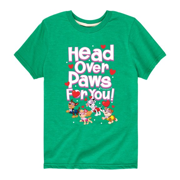 Paw Patrol - Head Over Paws For You - Toddler And Youth Short Sleeve Graphic T-Shirt