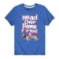 thumbnail image 1 of Paw Patrol - Head Over Paws For You - Toddler And Youth Short Sleeve Graphic T-Shirt, 1 of 6