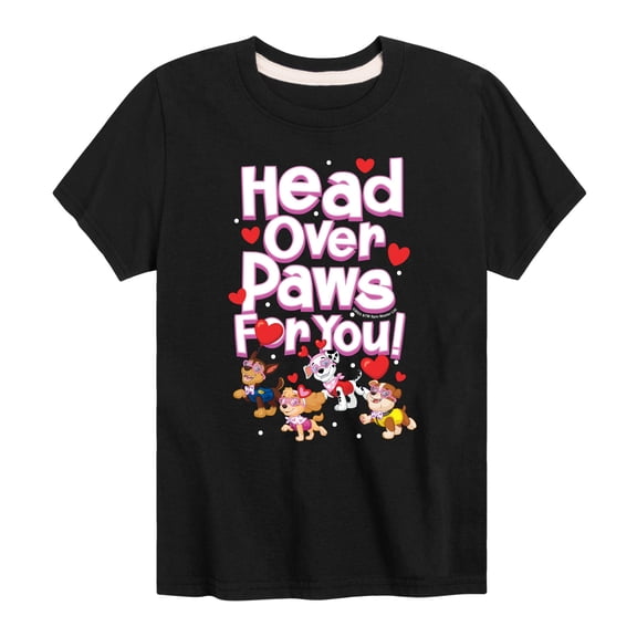 Paw Patrol - Head Over Paws For You - Toddler And Youth Short Sleeve Graphic T-Shirt