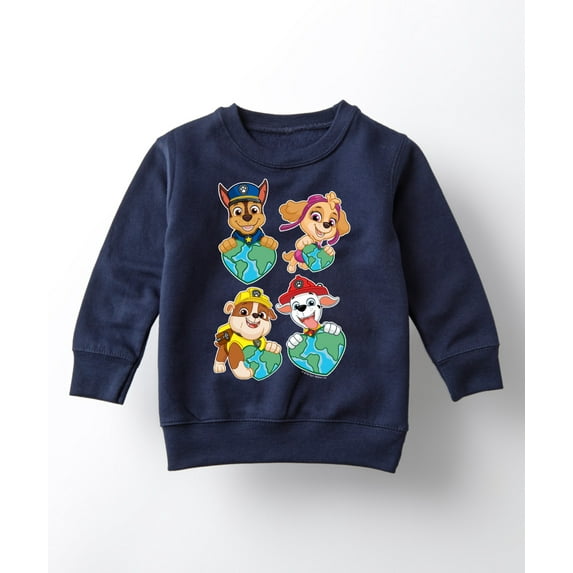 Paw Patrol - Heart Earth - Toddler And Youth Crewneck Fleece Sweatshirt