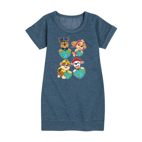 Paw Patrol - Heart Earth - Toddler And Youth Girls Fleece Dress