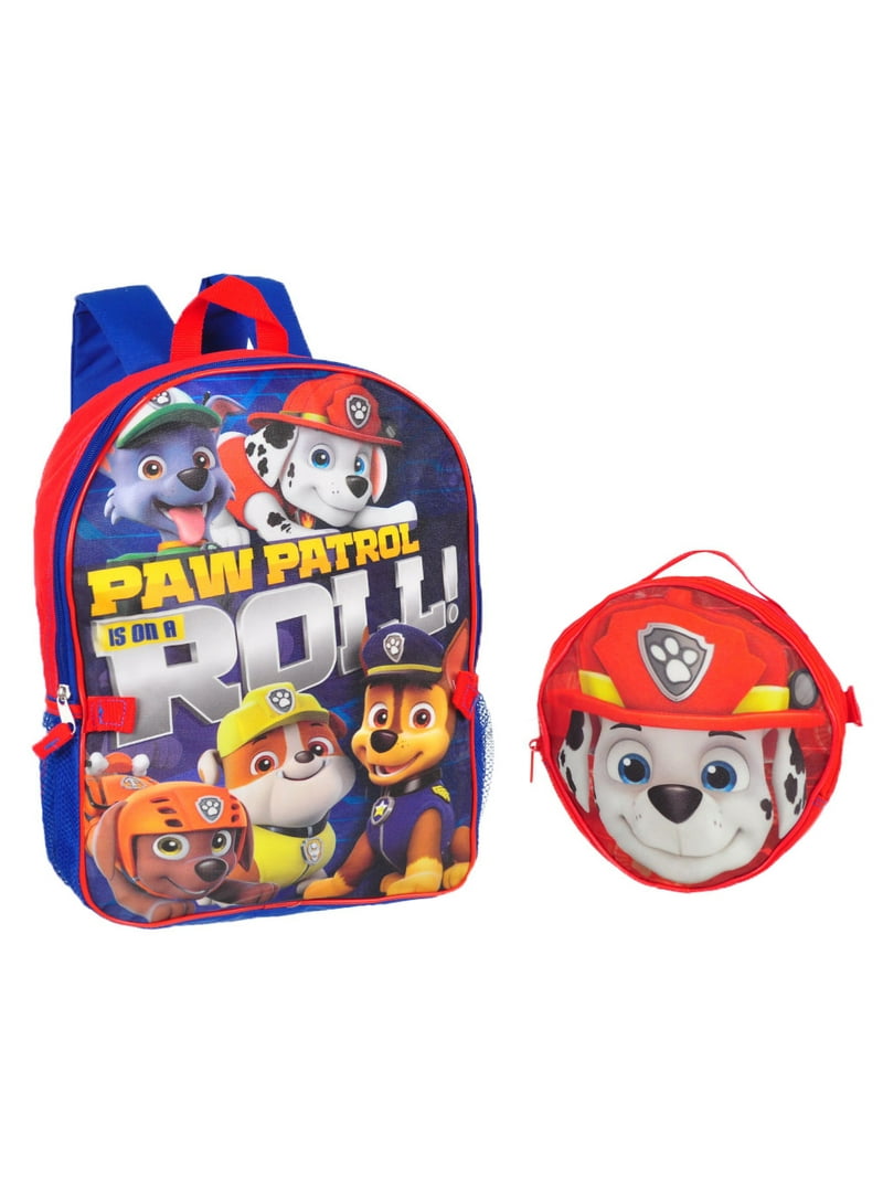 14 call paw patrol kids backpack red Boys 15" School Backpack, Red-Blue, Size One_Size Get your little one a cute plush backpack plush buddy to play anytime Paw Patrol Ruff Ruff Rescue