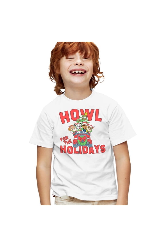 Howl For The Christmas Holidays Kids T Shirtfor Youth Toddler Boys and Girls