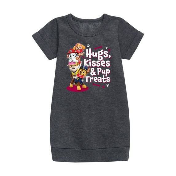 Paw Patrol - Hugs Kisses Pup Treats - Toddler And Youth Girls Fleece Dress